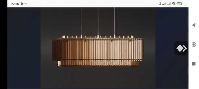 Large Wooden Kitchen Island Chandelier Lighting, Handmade Scandinavian Pendant Lamp - image 1