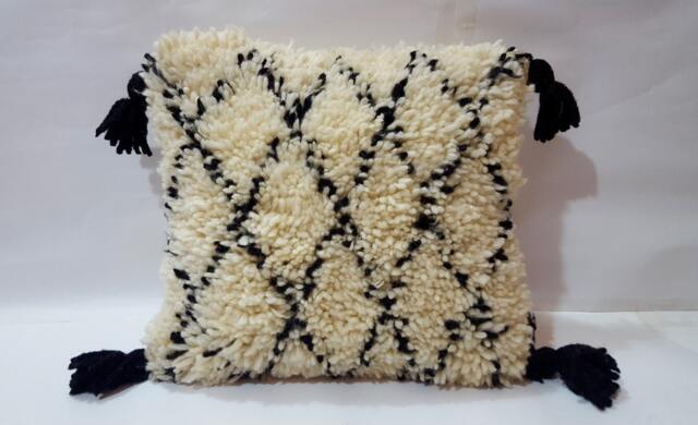 Beni Ourain Pillow Handmade Moroccan Pillows 100% Wool - image 1
