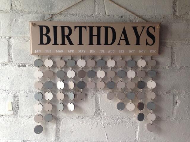 Family Birthday Diary, Birthday Organizer. Wooden Calendar, Wall Hanging Calendar, Pratical Gift Ideas, Unique Home Decor. New Gift - image 1