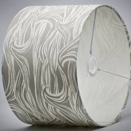 Grey Waves Coastal Lampshade, Table Floor Lamp/Ceiling Pendant Small Medium Large 20cm 25cm 30cm 35cm 40cm UK Fabric Drum Light Shade - thumbnail 3