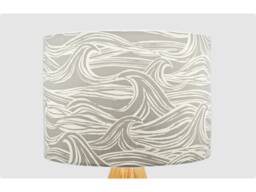 Grey Waves Coastal Lampshade, Table Floor Lamp/Ceiling Pendant Small Medium Large 20cm 25cm 30cm 35cm 40cm UK Fabric Drum Light Shade