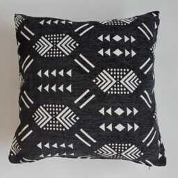 Moroccan Velvet Cushion Cover, Handmade Brocade Black Pillow Case, Decorative 20''x20''/50x50 cm - thumbnail 4