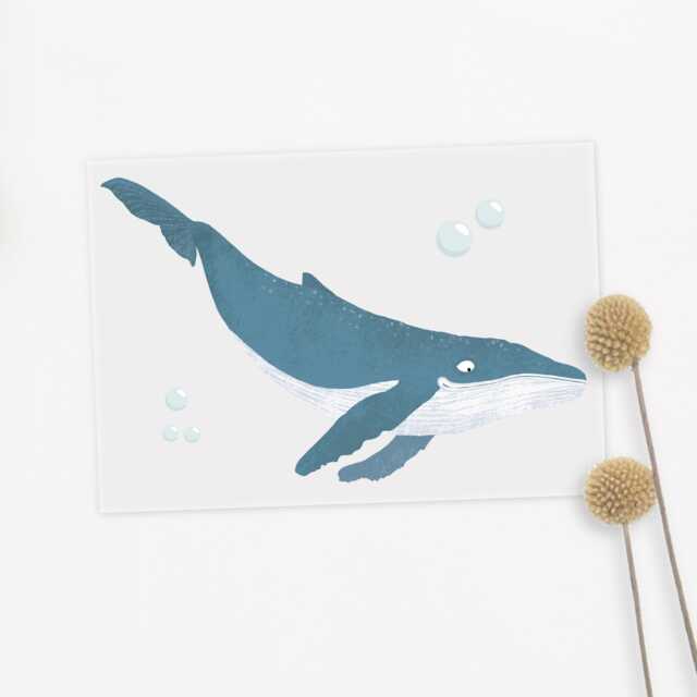 Blue Whale Iron-On Patch - image 1