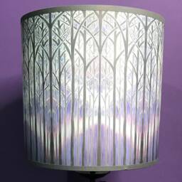 Misty Trees Table Lamp Shade - Tree Branches Art Lampshade Calming Atmospheric Ceiling Or Light - thumbnail 2