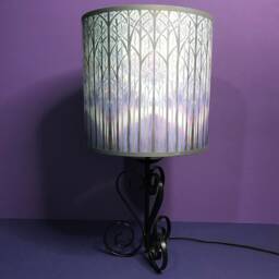Misty Trees Table Lamp Shade - Tree Branches Art Lampshade Calming Atmospheric Ceiling Or Light - thumbnail 1