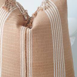 Brown Tribal Hemp Hand Woven Natural Dye Color Hmong Lumbar Pillow Cover - thumbnail 2
