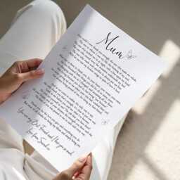 Personalised Mum Daughter Print Gift Poem Unframed Mothers Day Present Home - thumbnail 3