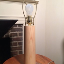 Solid Hard Maple Tapering Column Lamp - thumbnail 2
