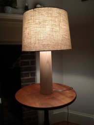 Solid Hard Maple Tapering Column Lamp - thumbnail 1