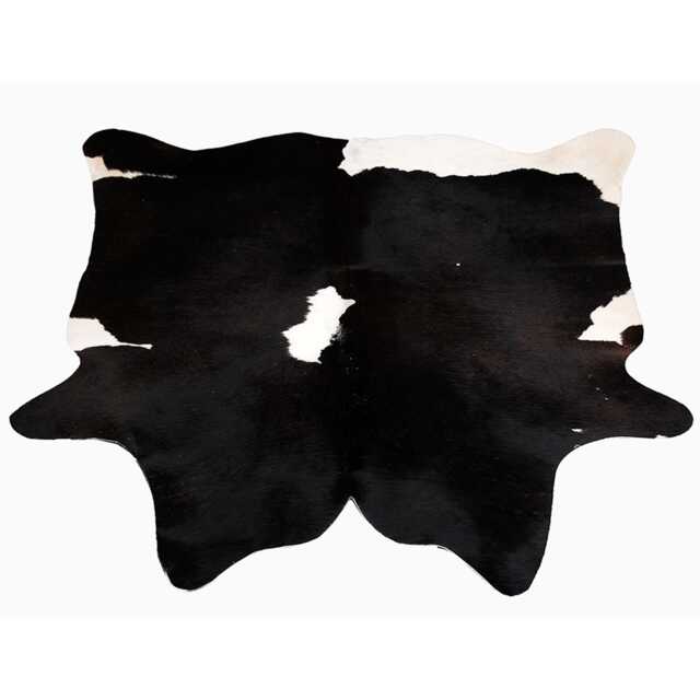 Premium Medium Black & White Cowhide Rug - Bold Pattern For Modern Home Decor - image 1