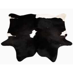 Premium Medium Black & White Cowhide Rug - Bold Pattern For Modern Home Decor - thumbnail 1