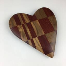 Padauk & Walnut Wooden Heart - thumbnail 4