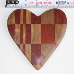 Padauk & Walnut Wooden Heart - thumbnail 3