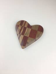 Padauk & Walnut Wooden Heart