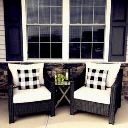 Outdoor Check Pillow Covers, Outdoor Plaid Pillow, Farmhouse Covers For 20x20 16x16 18x18 All Sizes - thumbnail 2