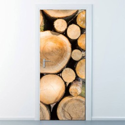 Tree Trunks Wall Decal, Forest Trees Decor, Nature Sticker, Thick Door Mural, Cover, Home Decor - thumbnail 2