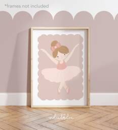 Ballerina Print, Pastel Girl Nursery Bedroom Decor, Dancer, Teen Kids Wall Art - thumbnail 1