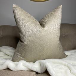 "Taupe - Gold Cushion Cover, Luxury Throw Pillow, Shimmer, Designer Fabric , Worldwide Shipping 16"" 18"" 20"" 22"" 24"" 26" - thumbnail 2