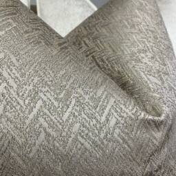 "Taupe - Gold Cushion Cover, Luxury Throw Pillow, Shimmer, Designer Fabric , Worldwide Shipping 16"" 18"" 20"" 22"" 24"" 26" - thumbnail 4