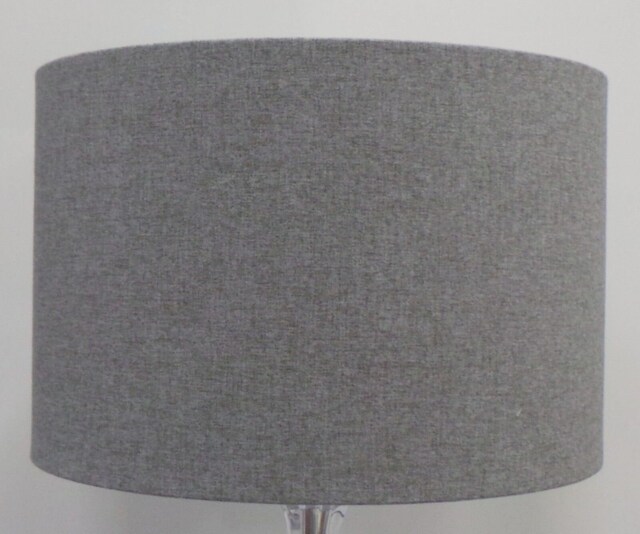 Brushed Grey Lampshade Grey Vintage Lampshade Retro Fabric Light Art Deco - image 1