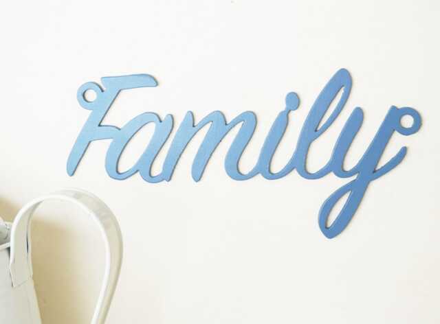 Metal Family Wall Sign, 3mm Mild Steel, Modern Rustic Decor - image 1