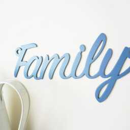 Metal Family Wall Sign, 3mm Mild Steel, Modern Rustic Decor - thumbnail 2
