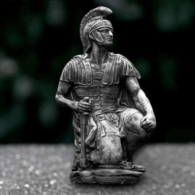 Stone Soldier Sculpture Concrete Warrior Figurine Cement Medieval Statue Outdoor Knight Decoration Handmade Ornament Gift - image 1
