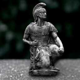 Stone Soldier Sculpture Concrete Warrior Figurine Cement Medieval Statue Outdoor Knight Decoration Handmade Ornament Gift - thumbnail 1