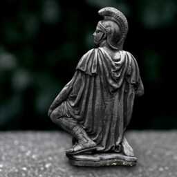 Stone Soldier Sculpture Concrete Warrior Figurine Cement Medieval Statue Outdoor Knight Decoration Handmade Ornament Gift - thumbnail 4