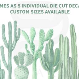 Cactus Wall Mural - Removable Decal Watercolor Wallpaper Large Self Adhesive Vinyl - thumbnail 2