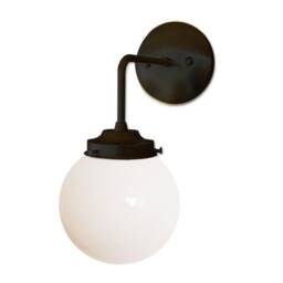 Brass Wall Sconce - Glass Globe Shade Entryway Lighting Bathroom Living Room Modern Orb Ul Listed - thumbnail 2