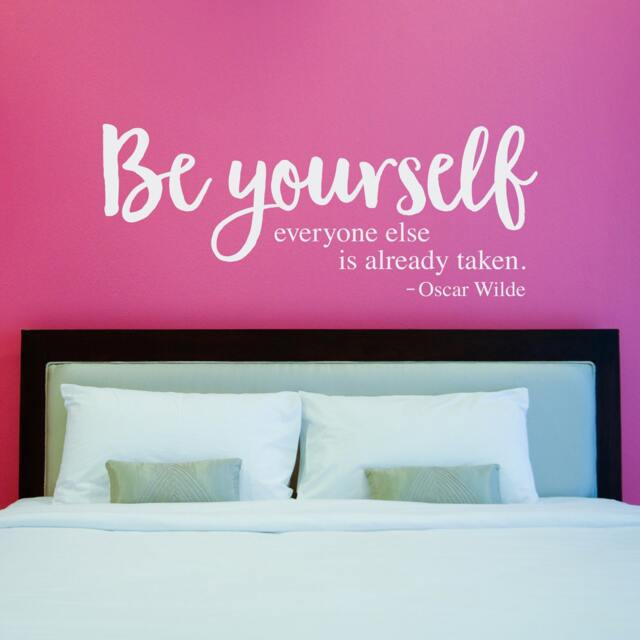 Oscar Wilde Quote Decal Be Yourself, Inspirational Vinyl Wall Art - image 1