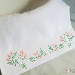 Embroidered Flowers Towel Set, Bathroom Decor - thumbnail 4