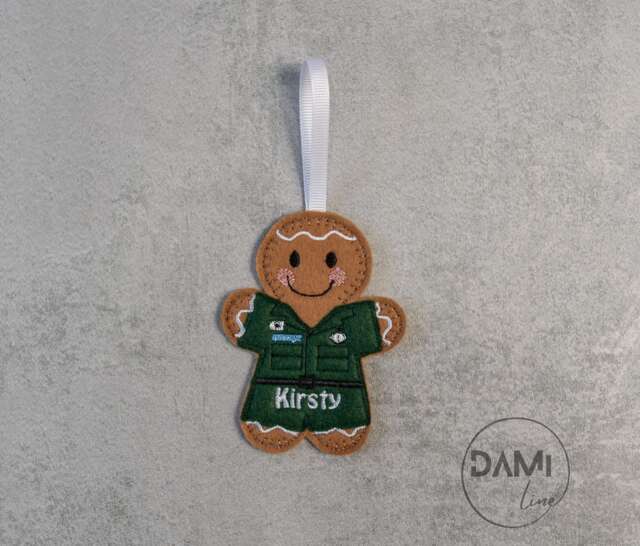 Personalised Paramedic Gingerbread Man Ornament - Ambulance Driver Christmas Decoration Graduation Gift Retirement Present - image 1