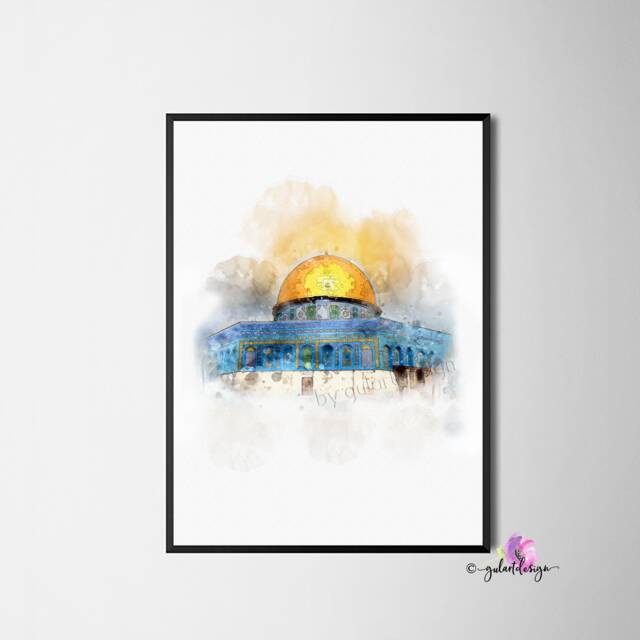 Islamic Wall Art, Kud??s, Jerusalem, Filistin, Kubbet??s Sahra, Islam, Dua, Islamic Decor, Wallart, Islamicquotes, Koran, Quran - image 1
