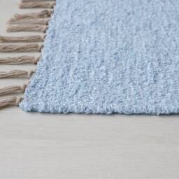Medium Light Blue Rug, Bathroom Baby Bedroom Kids Hallway Entry Bohemian Decor, Tapis Bleu - thumbnail 4