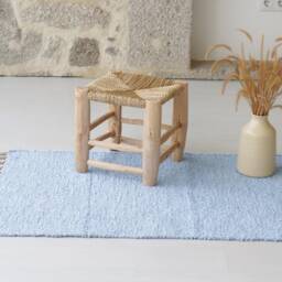 Medium Light Blue Rug, Bathroom Baby Bedroom Kids Hallway Entry Bohemian Decor, Tapis Bleu - thumbnail 3