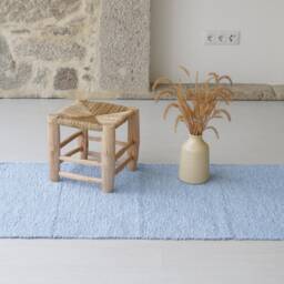 Medium Light Blue Rug, Bathroom Baby Bedroom Kids Hallway Entry Bohemian Decor, Tapis Bleu - thumbnail 2
