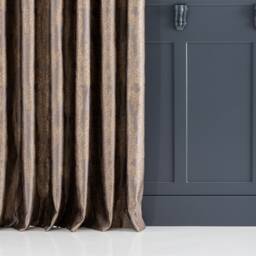 Gold Embroidered Luxury Curtains Custom Grommet Living Room Decor - thumbnail 3