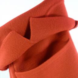 Christmas Stocking Red Wool Winter Holiday Knit Pocket Repurposed Recycled Upcycled 591 - thumbnail 4