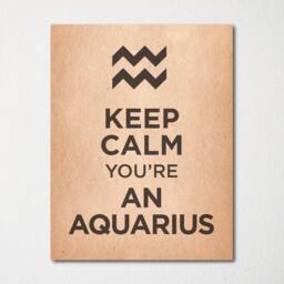 Keep Calm You're An Aquarius - Fine Art Print Choice Of Color Purchase 3 & Receive 1 Free Custom Prints Available - thumbnail 2