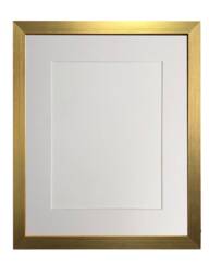 Gold 20mm Picture, Photo, Poster Frame With White Mount