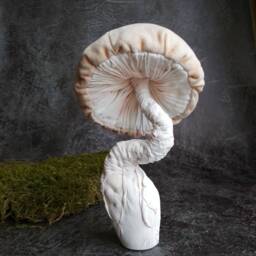 Textile Mushroom Sculpture Fiber Art Home Decor