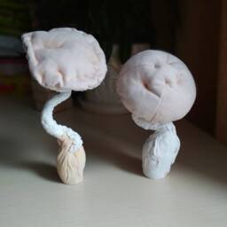 Textile Mushroom Sculpture Fiber Art Home Decor - thumbnail 4