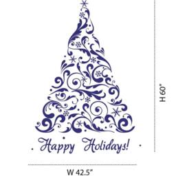 Holiday Tree Decal Wall Decals For Walls Christmas Stickers Stick On Wall Art Decalisland - Tree - thumbnail 3