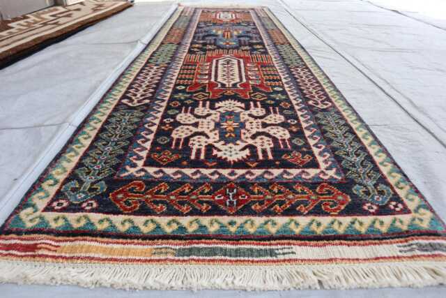 2'7x8'5 Ft Handmade Kazak Runner Rug, Medallion Farmhouse Wool Area Afghan Luxury Design Bedroom Living Room Office D??cor Rug - image 1