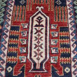 2'7x8'5 Ft Handmade Kazak Runner Rug, Medallion Farmhouse Wool Area Afghan Luxury Design Bedroom Living Room Office D??cor Rug - thumbnail 2