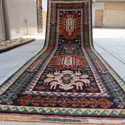 2'7x8'5 Ft Handmade Kazak Runner Rug, Medallion Farmhouse Wool Area Afghan Luxury Design Bedroom Living Room Office D??cor Rug - thumbnail 4