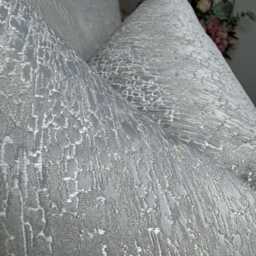 Luxury Grey Cushion Cover, Greige Textured Design Pillow Scatter Cover For Sofa Bed, Designer Ashley Wilde Fabric Rion Wheat - thumbnail 2
