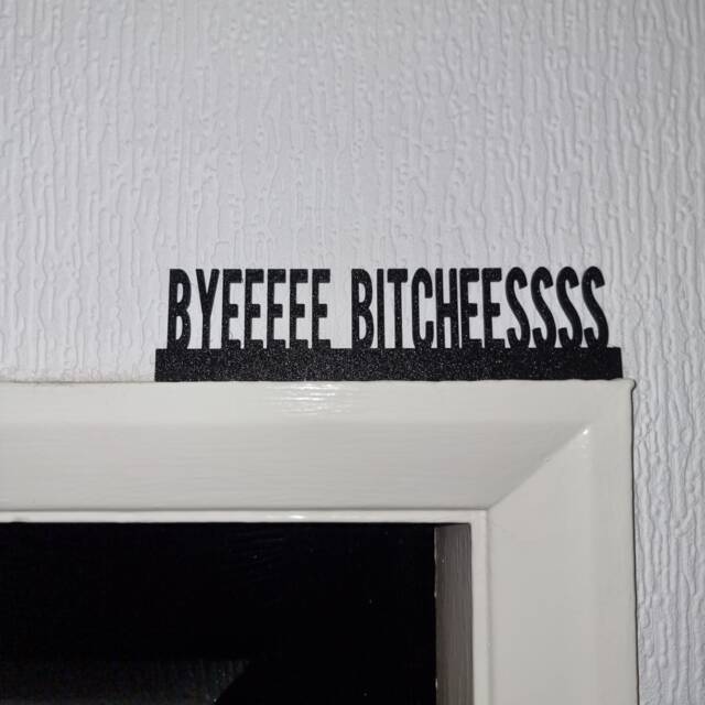 Byeeeee Bitcheessss Door Topper, Shelf Decor, Wall Quirky Home Interior Gift, Door Decoration - image 1